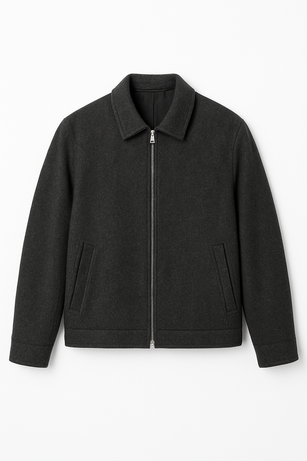 Black zip-up Wool Jacket
