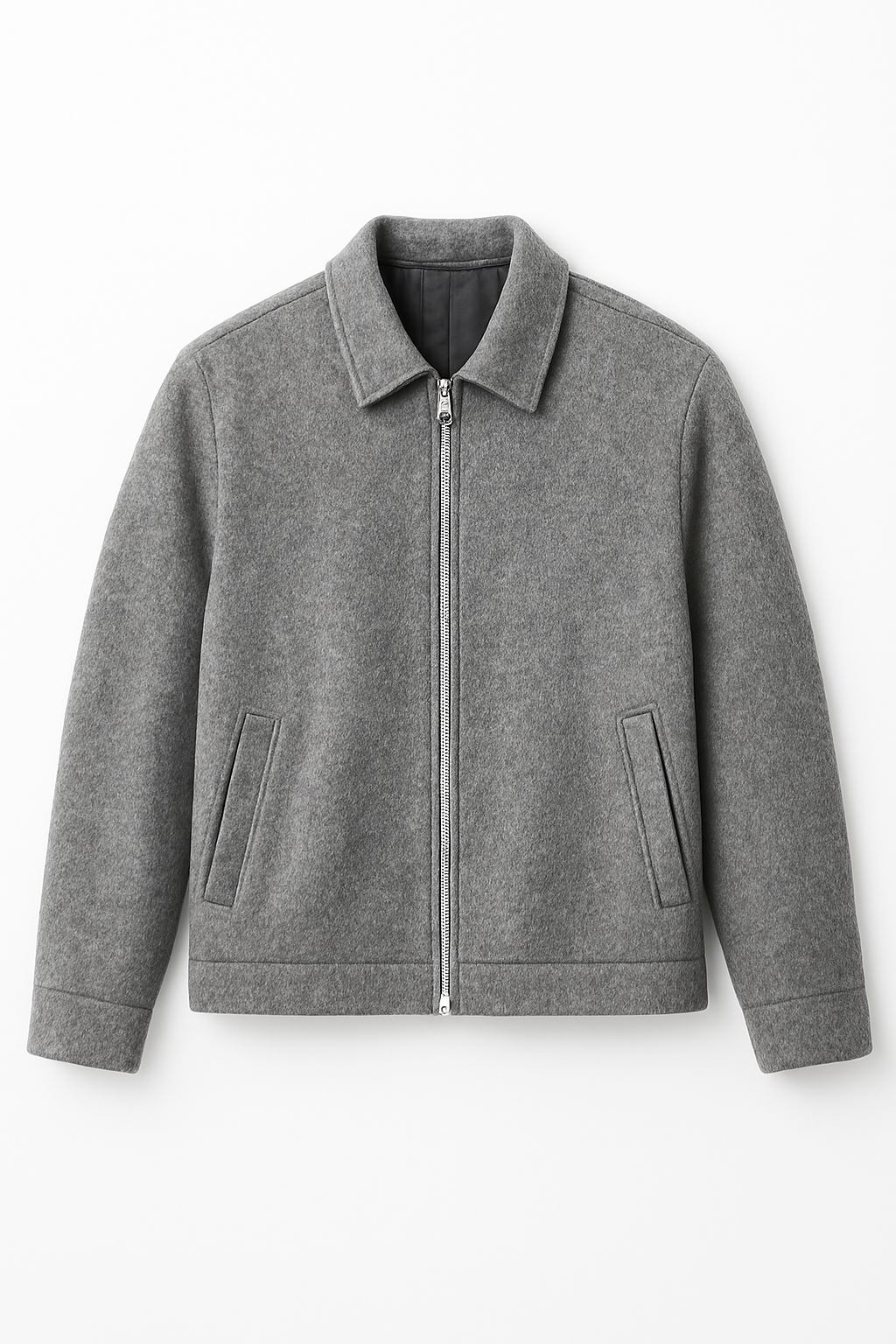 Black zip-up Wool Jacket